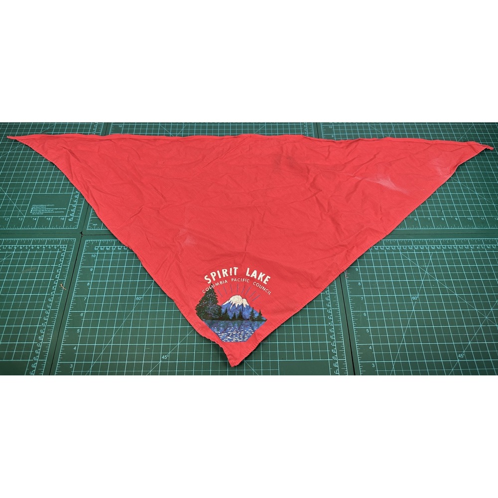 Columbia Pacific Council Spirit Lake Boy Scout Neckerchief BSA Mt St Helens VTG